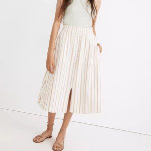 Madewell Linen-Cotton Midi Skirt